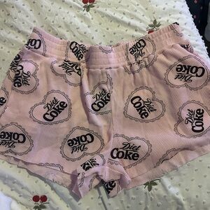 Diet Coke pink pj shorts